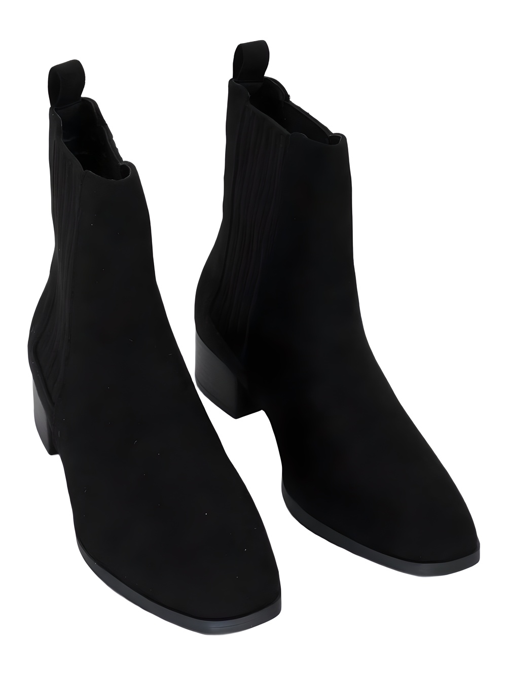 Journee Collection Wren Black Suede Ankle Boots Size 10M